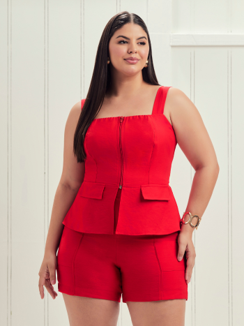 Conjunto Peplum Zíper